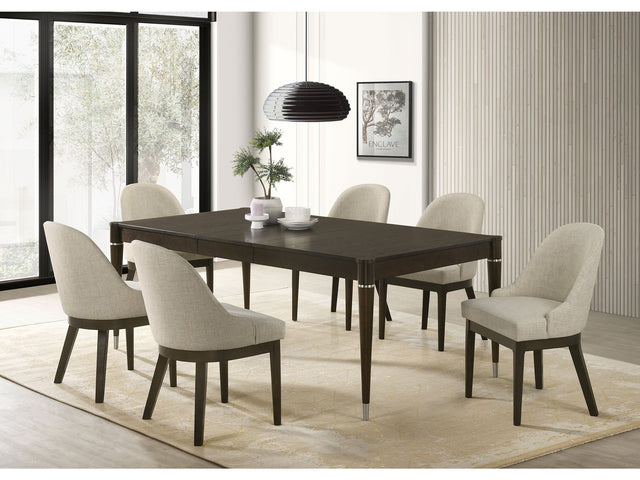 Reseda Ash Brown 7-piece Rectangular Dining Set - Ornate Home