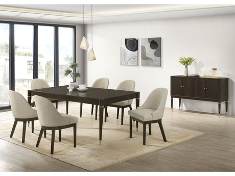 Reseda Ash Brown 8-piece Dining Set With Sideboard - Ornate Home