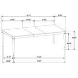 Reseda Ash Brown 81-inch Extension Leaf Dining Table - Ornate Home