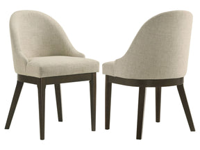 Reseda Beige Upholstered Dining Side Chair (Set of 2) - Ornate Home