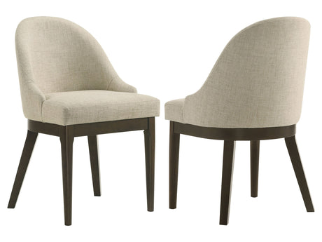 Reseda Beige Upholstered Dining Side Chair (Set of 2) - Ornate Home