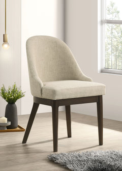 Reseda Beige Upholstered Dining Side Chair (Set of 2) - Ornate Home