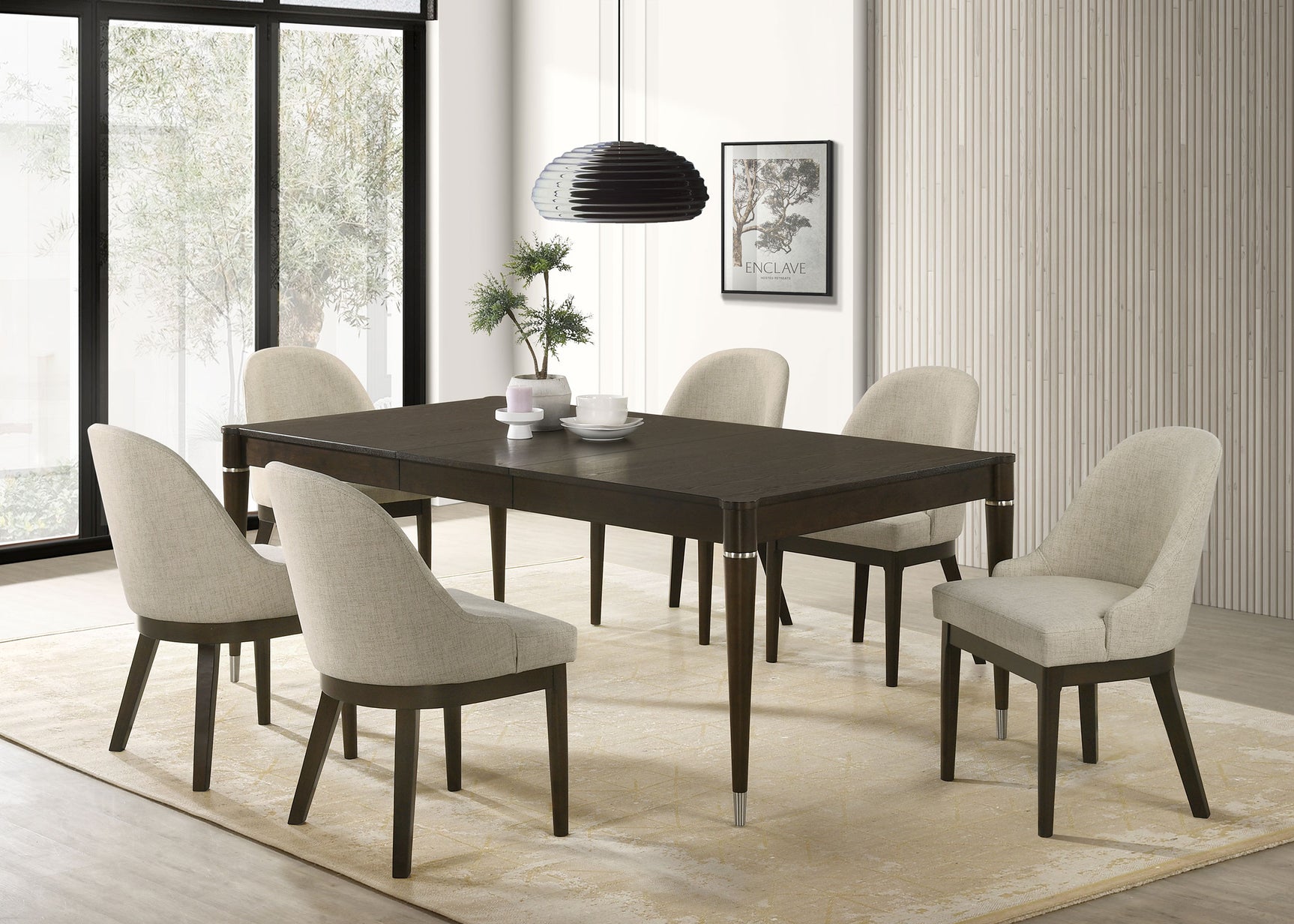 Reseda Beige Upholstered Dining Side Chair (Set of 2) - Ornate Home