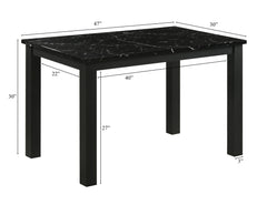 Resia Black Dining Set - Ornate Home