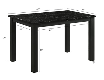 Resia Black Dining Table - Ornate Home