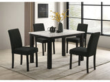 Resia Black/White Dining Set - Ornate Home