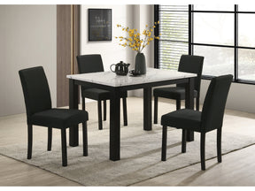 Resia Black/White Dining Set - Ornate Home