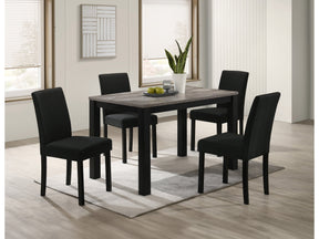 Resia Concrete/Black Dining Set - Ornate Home