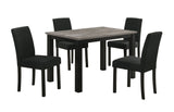 Resia Concrete/Black Dining Set - Ornate Home