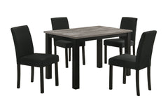 Resia Concrete/Black Dining Set - Ornate Home