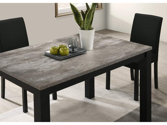 Resia Concrete/Black Dining Table - Ornate Home