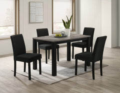 Resia Concrete/Black Dining Table - Ornate Home