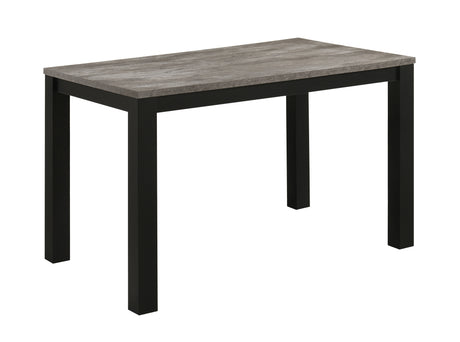 Resia Concrete/Black Dining Table - Ornate Home
