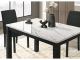 Resia White/Black Dining Table - Ornate Home