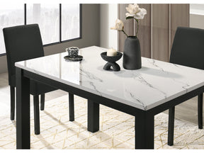 Resia White/Black Dining Table - Ornate Home