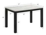 Resia White/Black Dining Table - Ornate Home