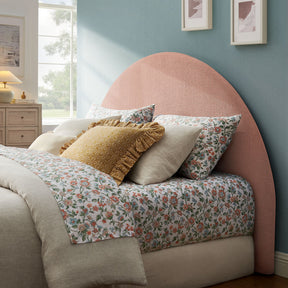Modway Blush Resort Queen Woven Upholstered Fabric Arched Headboard