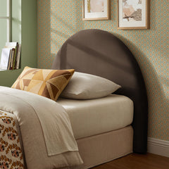Modway Chocolate Brown Resort Performance Velvet Arched Headboard