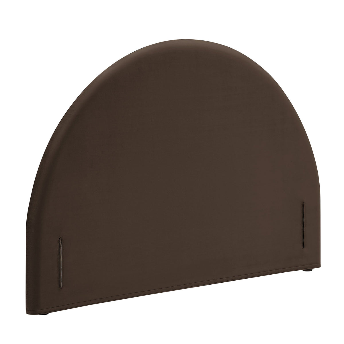 Resort Chocolate Brown Performance Velvet Arched Headboard