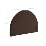 Resort Chocolate Brown Performance Velvet Arched Headboard