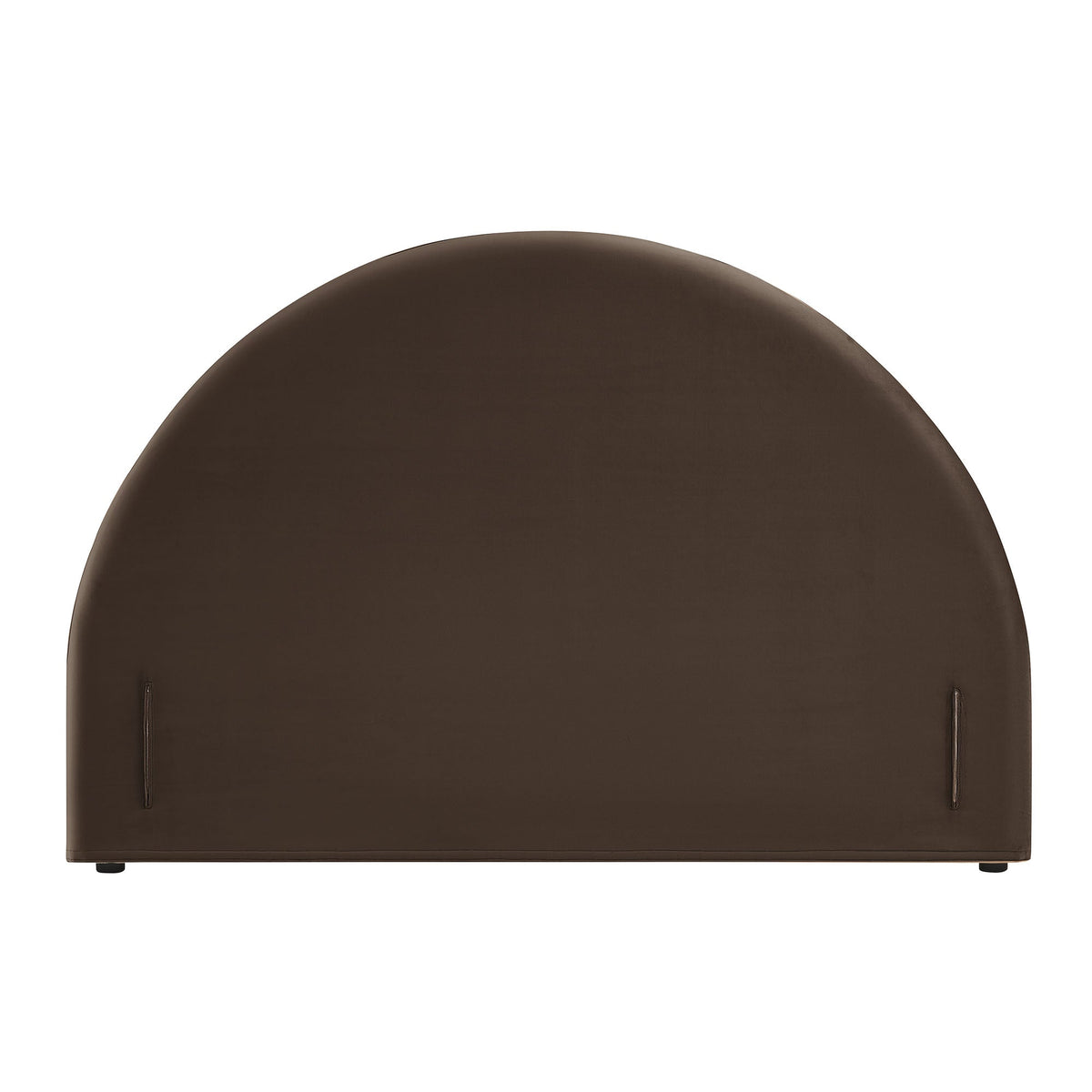 Resort Chocolate Brown Performance Velvet Arched Headboard