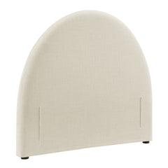 Resort Ecru Queen Woven Upholstered Fabric Arched Headboard - Ornate Home