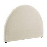 Resort Ecru Queen Woven Upholstered Fabric Arched Headboard