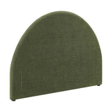 Resort Foliage Queen Woven Upholstered Fabric Arched Headboard