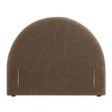 Resort Mocha Queen Woven Upholstered Fabric Arched Headboard - Ornate Home