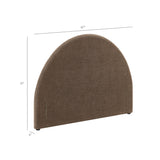 Resort Mocha Queen Woven Upholstered Fabric Arched Headboard