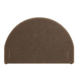 Resort Mocha Queen Woven Upholstered Fabric Arched Headboard