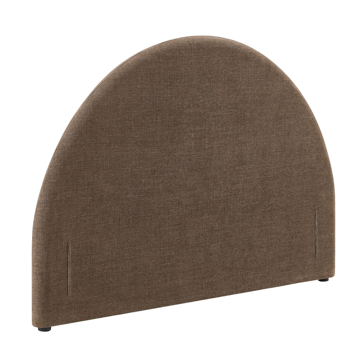 Resort Mocha Queen Woven Upholstered Fabric Arched Headboard - Ornate Home