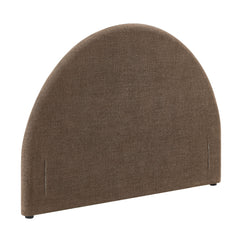 Resort Mocha Queen Woven Upholstered Fabric Arched Headboard - Ornate Home