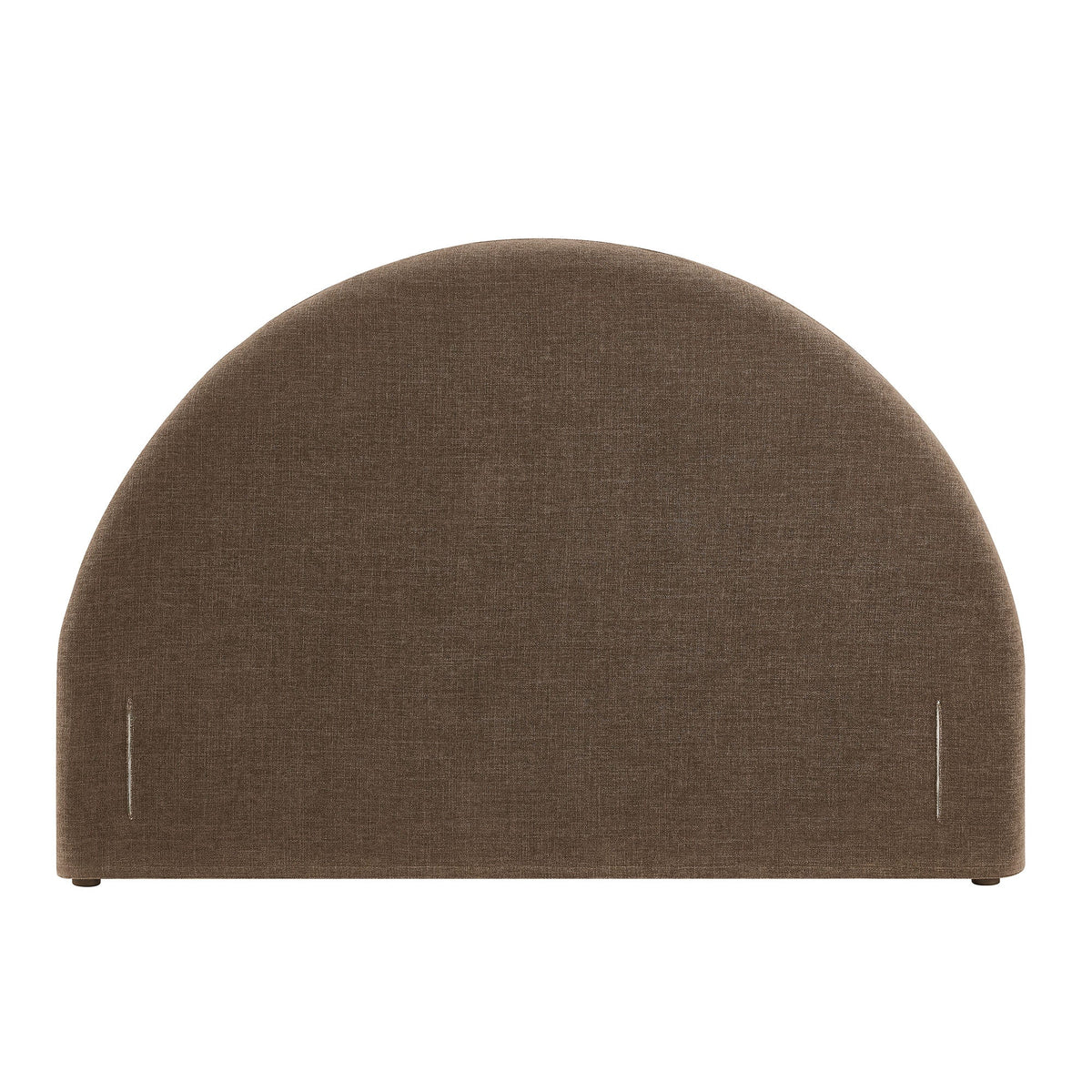 Resort Mocha Queen Woven Upholstered Fabric Arched Headboard - Ornate Home