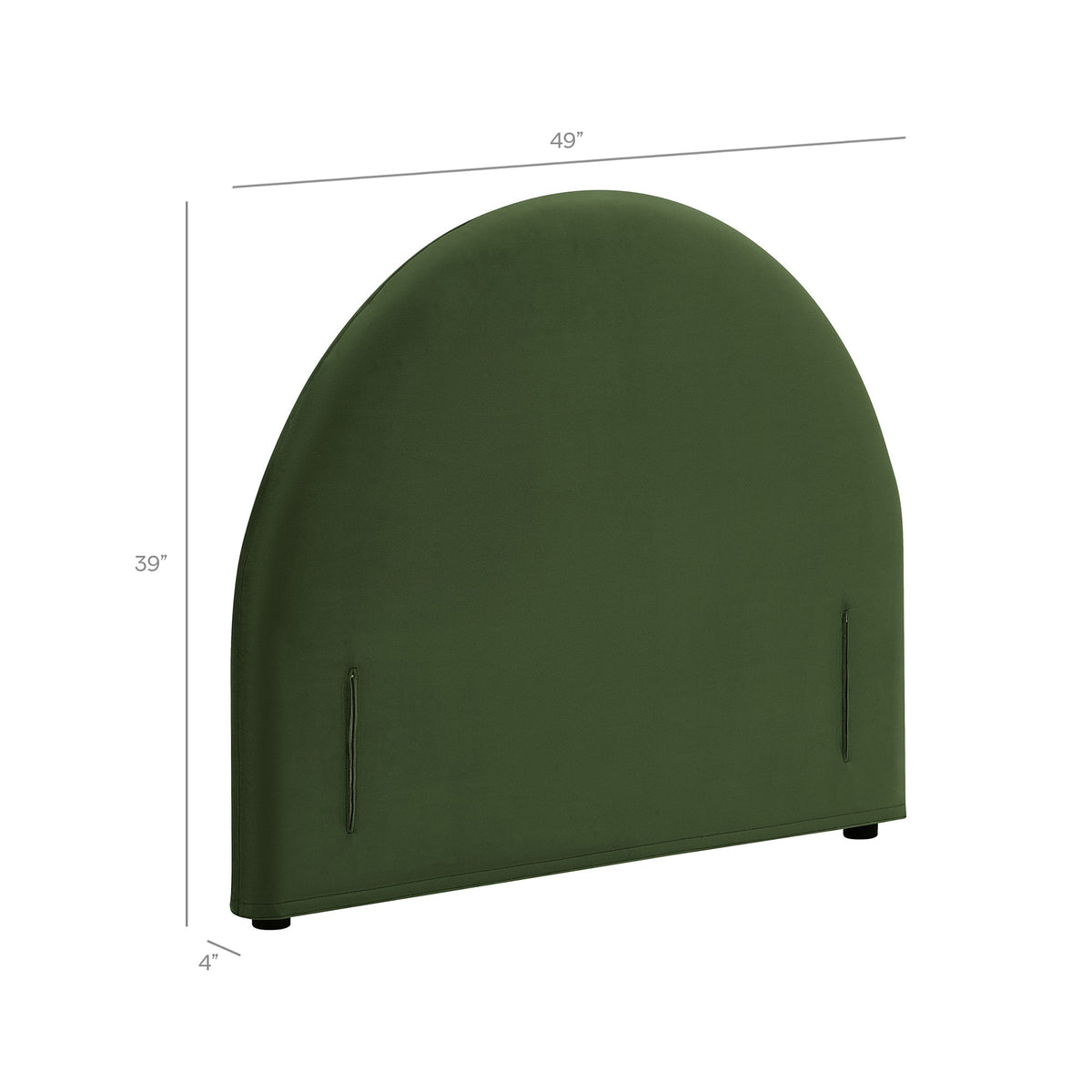 Resort Moss Green Performance Velvet Arched Headboard - Ornate Home