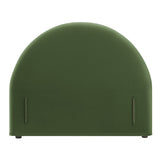 Resort Moss Green Performance Velvet Arched Headboard - Ornate Home