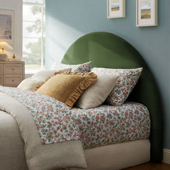 Resort Moss Green Performance Velvet Arched Headboard - Ornate Home