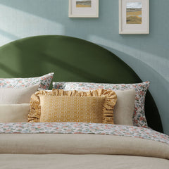 Resort Moss Green Performance Velvet Arched Headboard - Ornate Home
