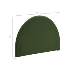 Resort Moss Green Performance Velvet Arched Headboard - Ornate Home