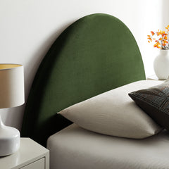 Resort Moss Green Twin Arched Performance Velvet Storage Platform Bed Frame - Ornate Home