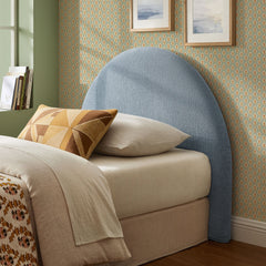 Modway Sky Blue Resort Queen Woven Upholstered Fabric Arched Headboard