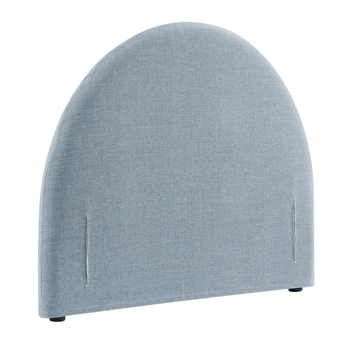 Resort Sky Blue Queen Woven Upholstered Fabric Arched Headboard