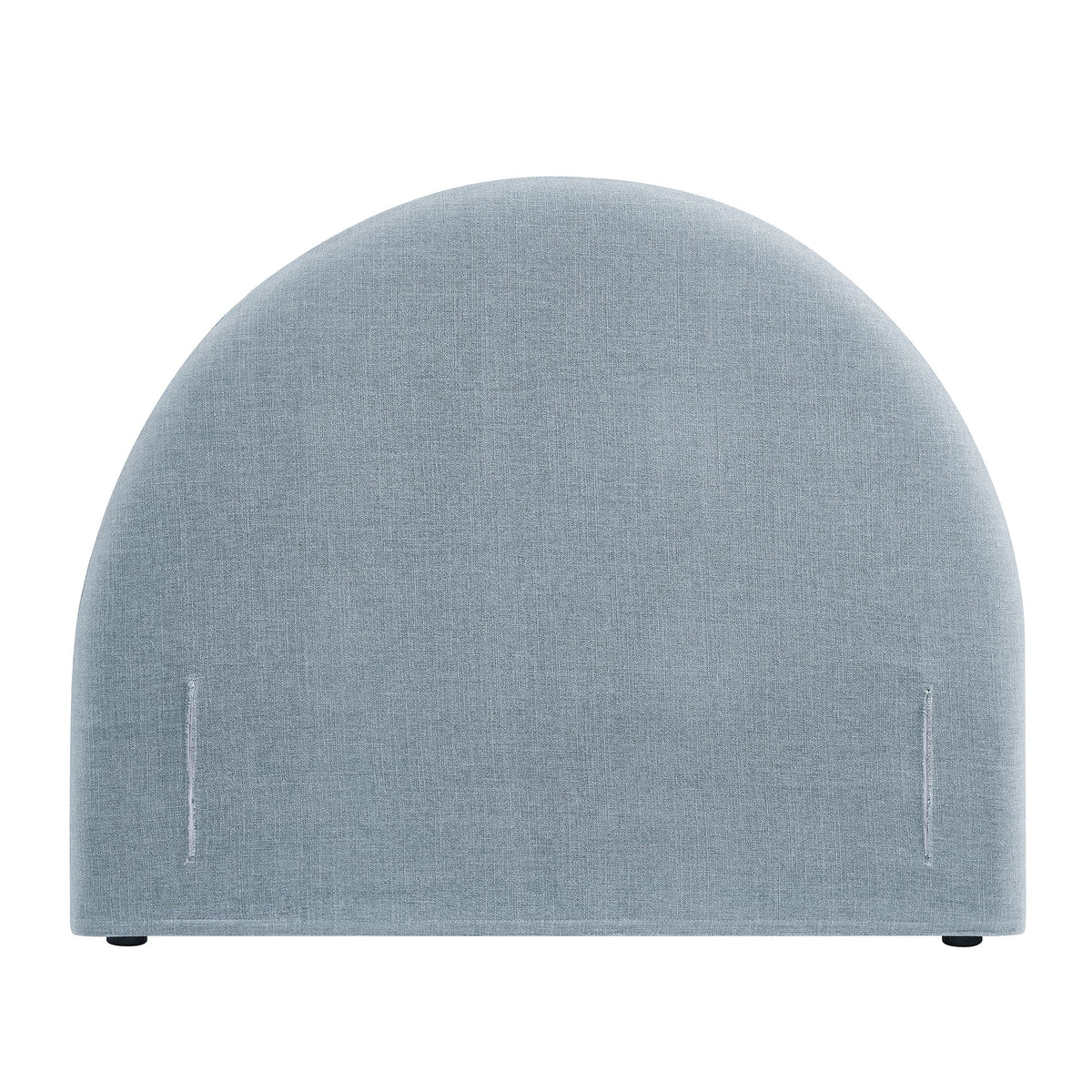 Resort Sky Blue Queen Woven Upholstered Fabric Arched Headboard