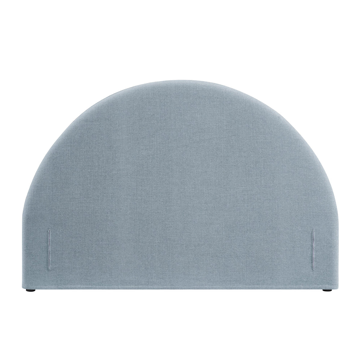 Resort Sky Blue Queen Woven Upholstered Fabric Arched Headboard