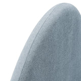 Resort Sky Blue Queen Woven Upholstered Fabric Arched Headboard