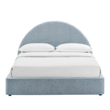 Resort Sky Full Arched Upholstered Fabric Storage Platform Bed Frame - Ornate Home
