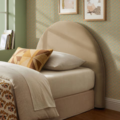 Resort Taupe Performance Velvet Arched Headboard - Ornate Home
