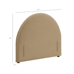 Resort Taupe Performance Velvet Arched Headboard - Ornate Home