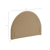Resort Taupe Performance Velvet Arched Headboard