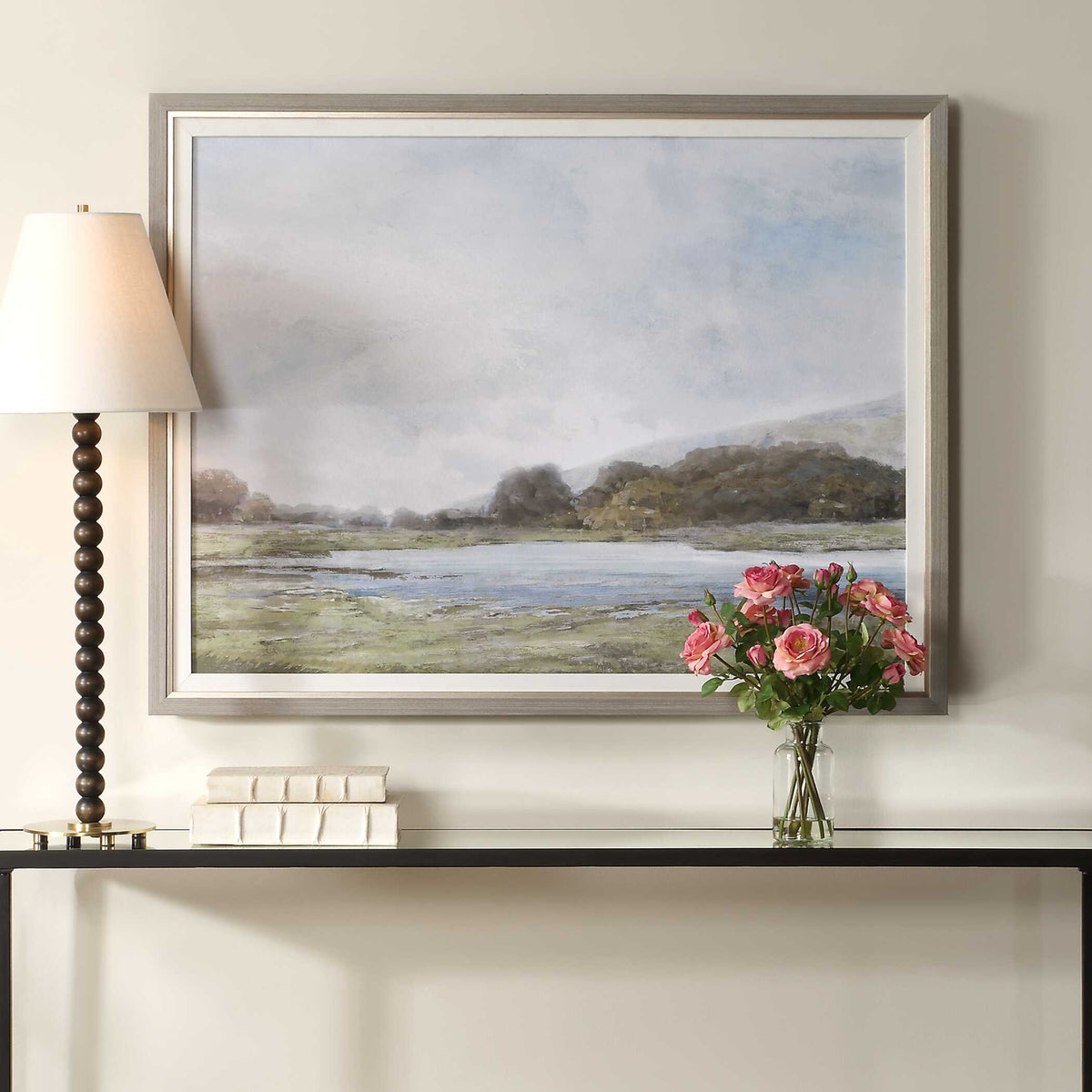 Restful Vista-Awe Multicolor Landscape Art - Ornate Home